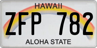 HI license plate ZFP782