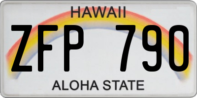 HI license plate ZFP790