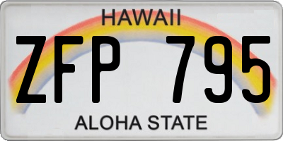 HI license plate ZFP795