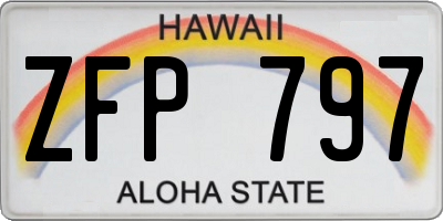 HI license plate ZFP797