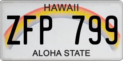 HI license plate ZFP799