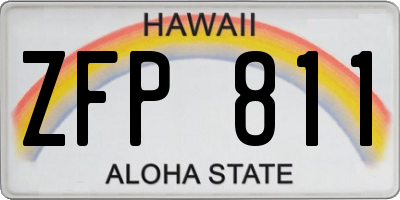 HI license plate ZFP811