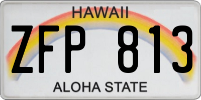 HI license plate ZFP813
