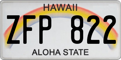HI license plate ZFP822