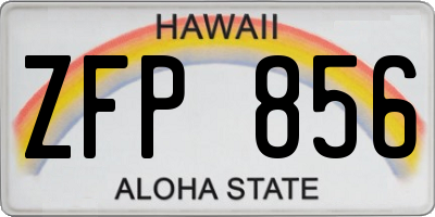 HI license plate ZFP856