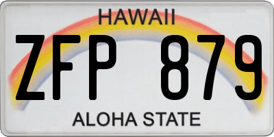 HI license plate ZFP879