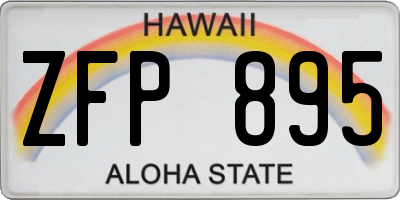 HI license plate ZFP895