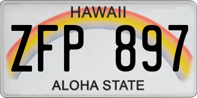 HI license plate ZFP897