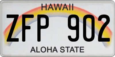 HI license plate ZFP902