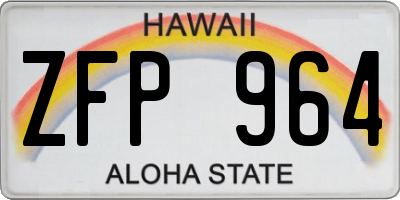 HI license plate ZFP964