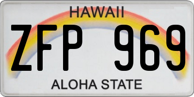 HI license plate ZFP969
