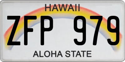 HI license plate ZFP979