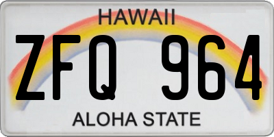 HI license plate ZFQ964