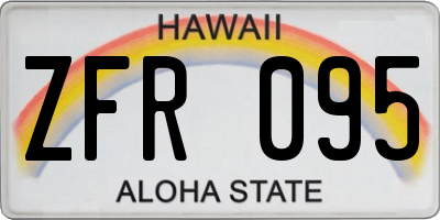 HI license plate ZFR095
