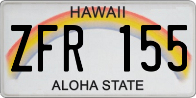 HI license plate ZFR155