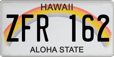 HI license plate ZFR162