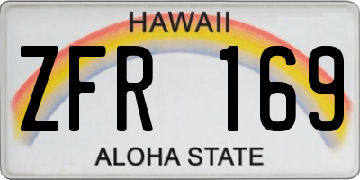 HI license plate ZFR169