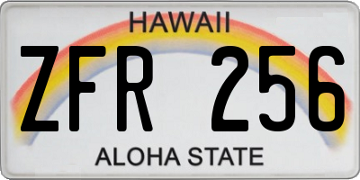HI license plate ZFR256