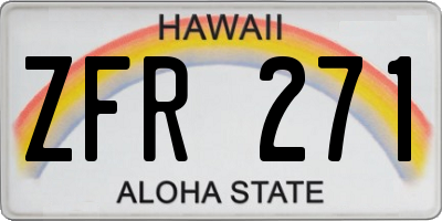 HI license plate ZFR271