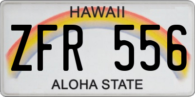 HI license plate ZFR556