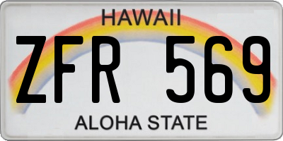 HI license plate ZFR569