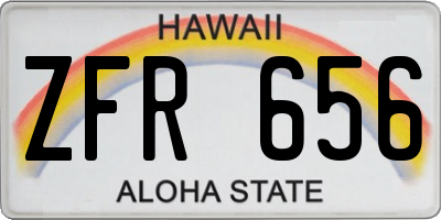 HI license plate ZFR656