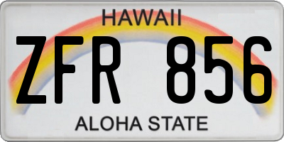 HI license plate ZFR856