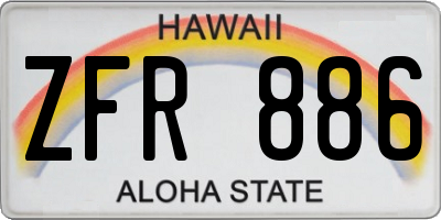 HI license plate ZFR886