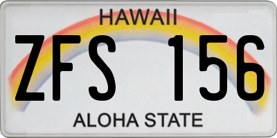 HI license plate ZFS156