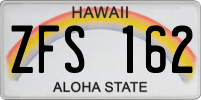 HI license plate ZFS162