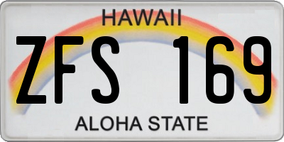 HI license plate ZFS169