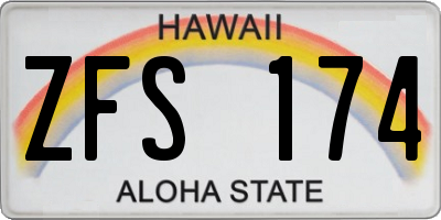 HI license plate ZFS174