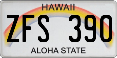HI license plate ZFS390