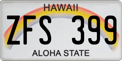 HI license plate ZFS399