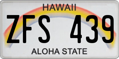 HI license plate ZFS439
