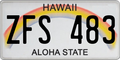 HI license plate ZFS483