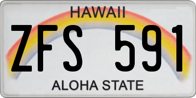 HI license plate ZFS591