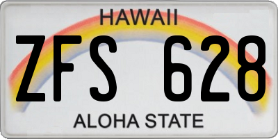HI license plate ZFS628