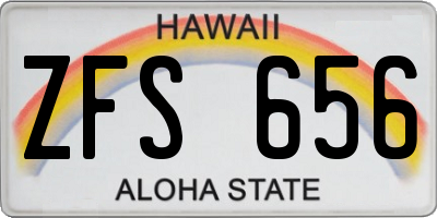 HI license plate ZFS656