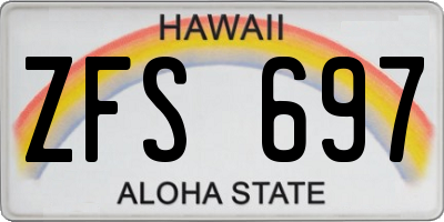 HI license plate ZFS697