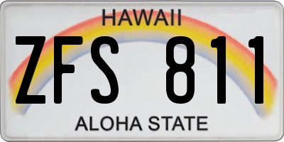 HI license plate ZFS811