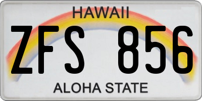 HI license plate ZFS856