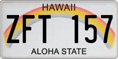 HI license plate ZFT157
