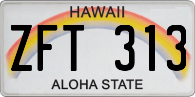 HI license plate ZFT313