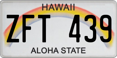 HI license plate ZFT439