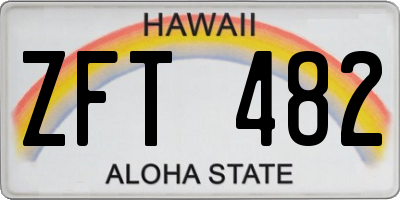 HI license plate ZFT482