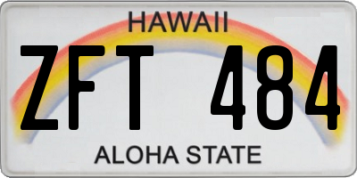 HI license plate ZFT484