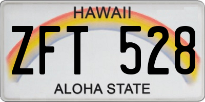 HI license plate ZFT528