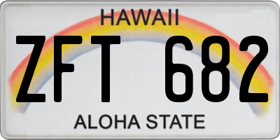 HI license plate ZFT682