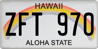 HI license plate ZFT970